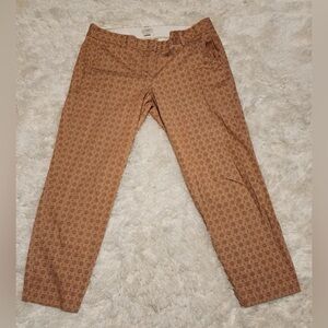 J. Crew Women’s Stretch City Fit Size 8 Print Trousers EUC